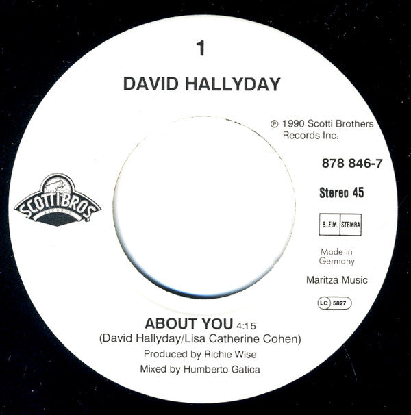 David Hallyday : About You (7", Single)