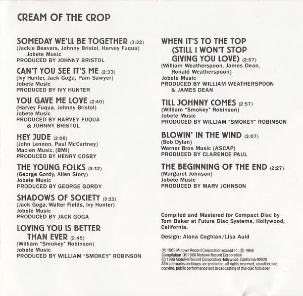 The Supremes : Let The Sunshine In / Cream Of The Crop (CD, Comp, RM)