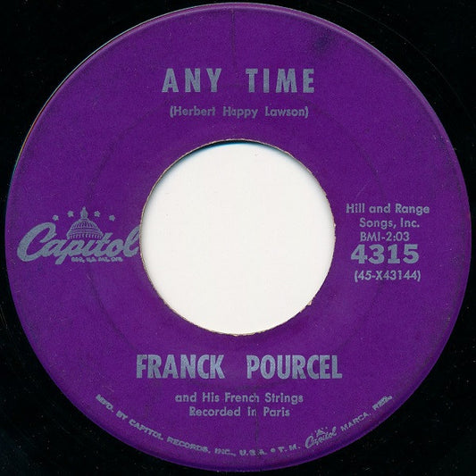 Franck Pourcel And His French Strings : Any Time (7", Single)