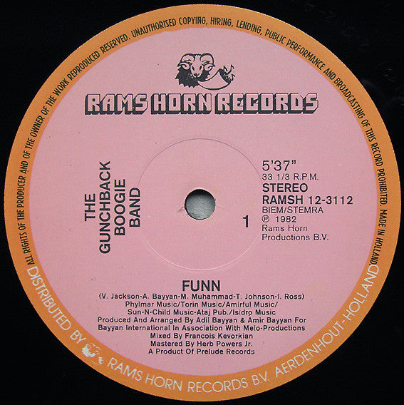 The Gunchback Boogie Band : Funn (12")