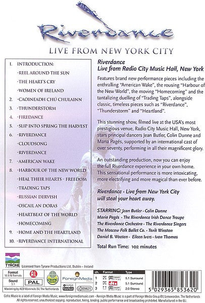 Various : Riverdance - Live From New York City (DVD-V, PAL)