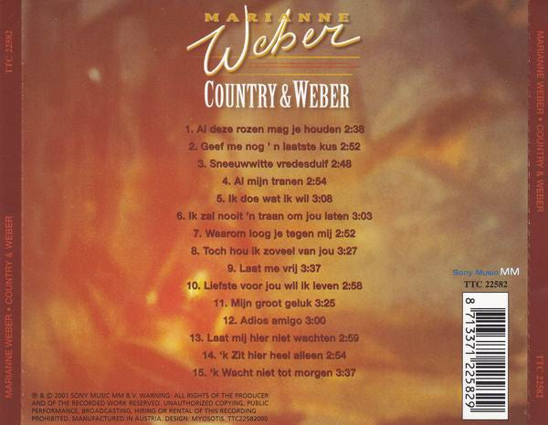 Marianne Weber : Country & Weber (CD, Album)