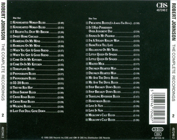Robert Johnson : The Complete Recordings (2xCD, Comp, Mono)