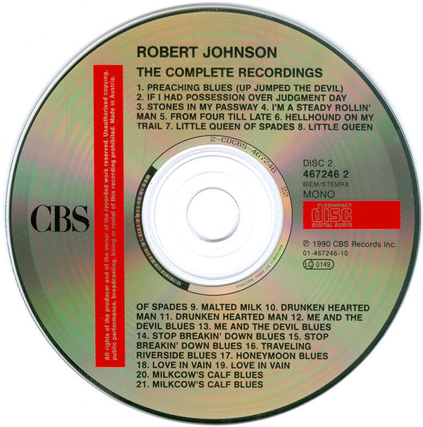 Robert Johnson : The Complete Recordings (2xCD, Comp, Mono)