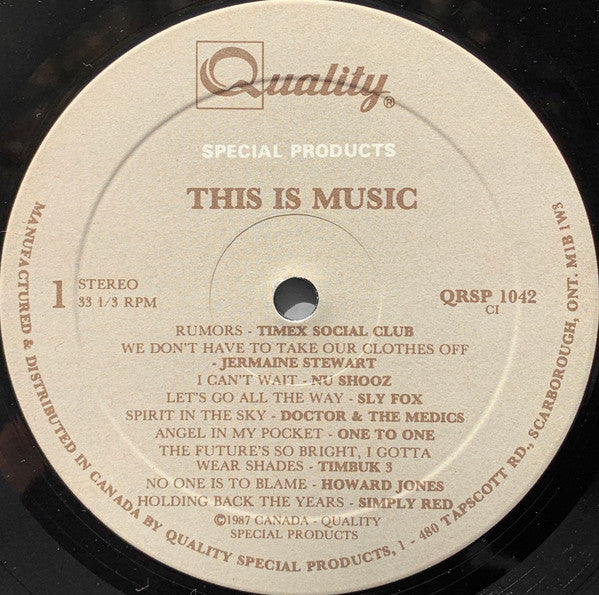 Various : This Is Music (LP, Comp)