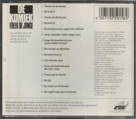 Freek De Jonge : De Komiek (CD, Album)