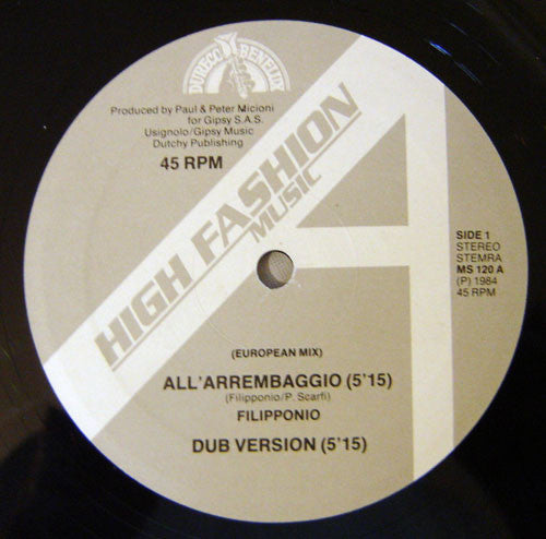 Filipponio : All' Arrembaggio (12", Single)