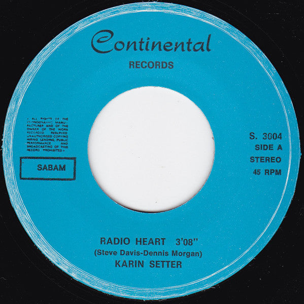 Karin Setter : Radio Heart (7", Single)