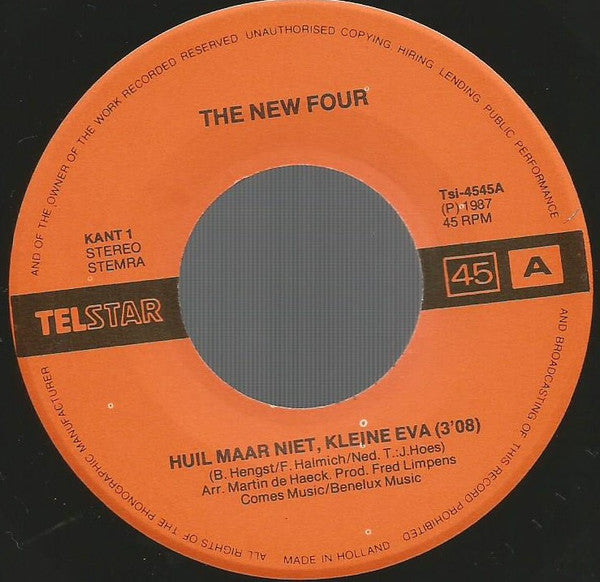 New Four : Huil Maar Niet, Kleine Eva (7", Single)
