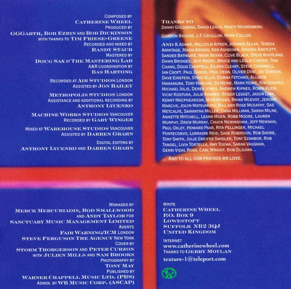 Catherine Wheel : Adam And Eve (CD, Album)