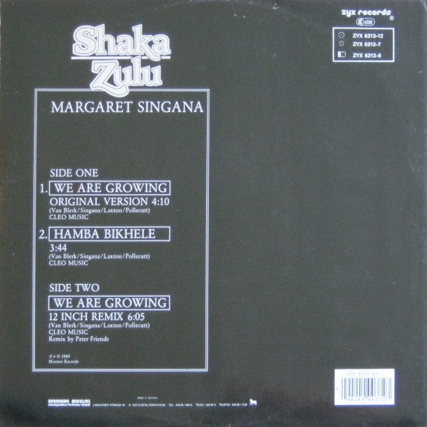 Margaret Singana : We Are Growing (12", Maxi)
