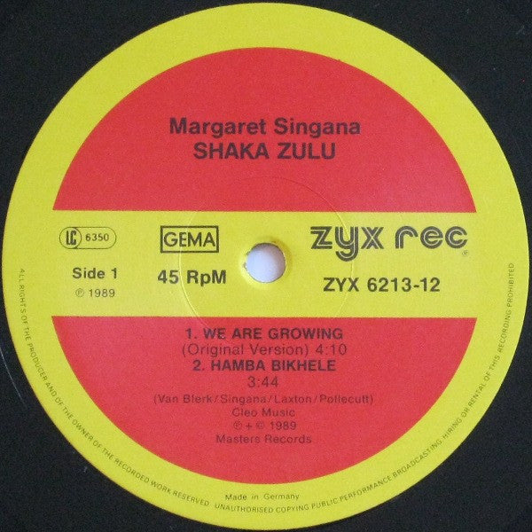 Margaret Singana : We Are Growing (12", Maxi)