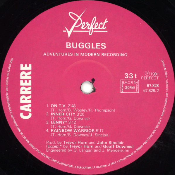 Buggles* : Adventures In Modern Recording (LP, Album)