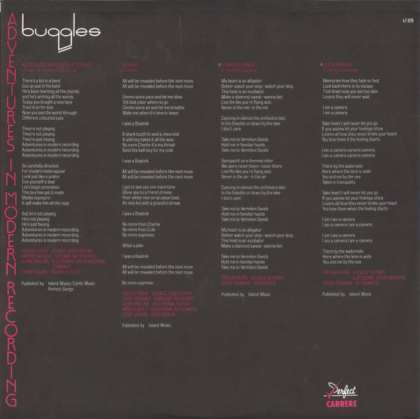 Buggles* : Adventures In Modern Recording (LP, Album)