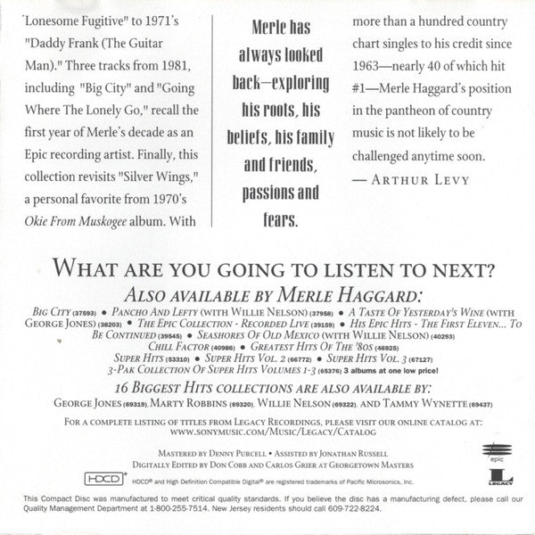 Merle Haggard : 16 Biggest Hits (HDCD, Comp)