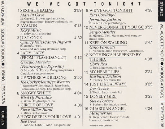 Various : We've Got Tonight (CD, Comp)