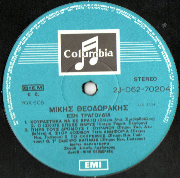 Mikis Theodorakis, Maria Farandouri : The Ballad Of Mauthausen / Six Songs (LP, Album, RP)