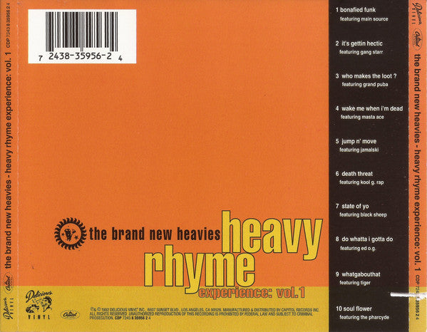 The Brand New Heavies : Heavy Rhyme Experience: Vol. 1 (CD, Album, RE)