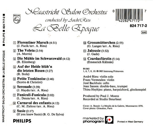 Maastrichts Salon Orkest Conducted By André Rieu : La Belle Epoque (CD, Album, RE)