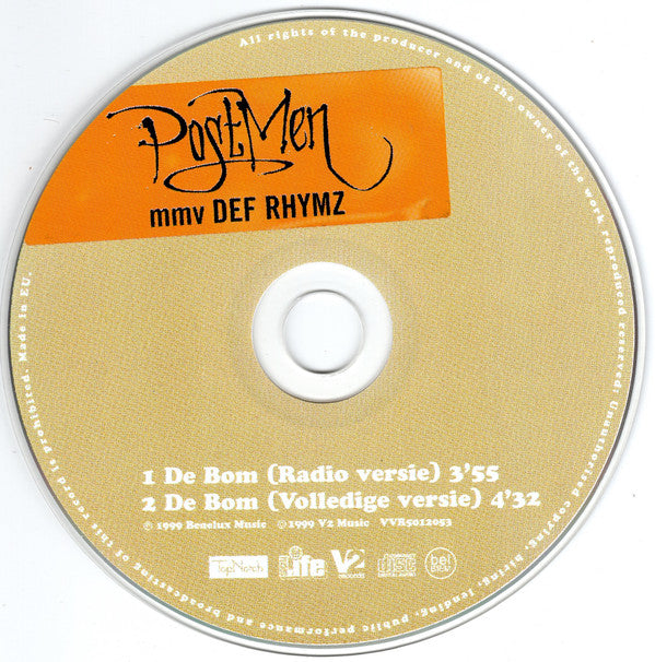 Postmen Mmv Def Rhymz : De Bom (CD, Single)