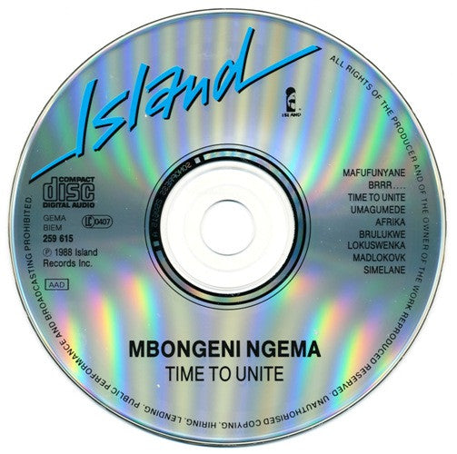 Mbongeni Ngema : Time To Unite (CD, Album)