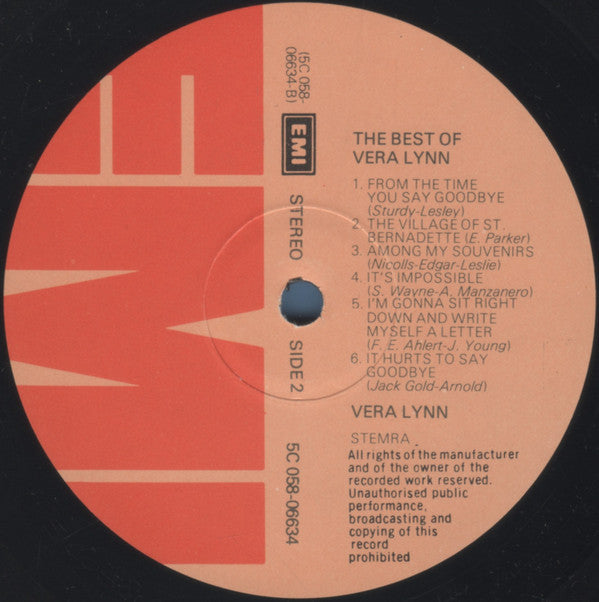 Vera Lynn : The Best Of Vera Lynn (LP, Comp)