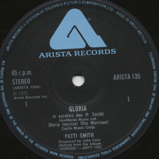 Patti Smith : Gloria / My Generation (12", Single, Ltd)