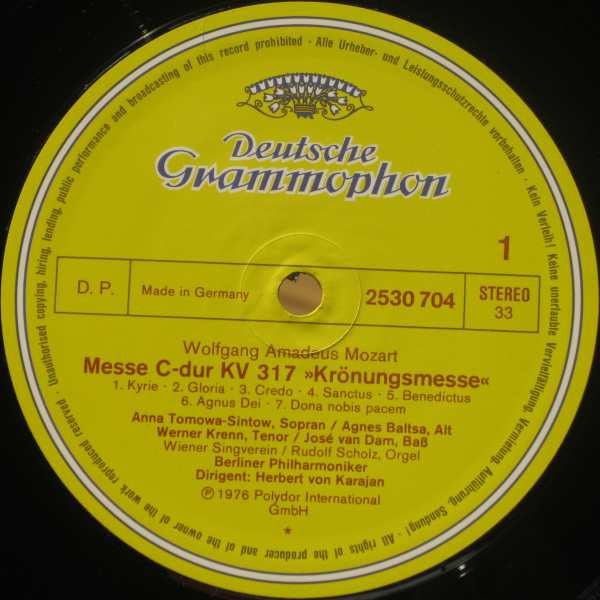 Wolfgang Amadeus Mozart / Anton Bruckner - Herbert von Karajan : Krönungsmesse / Te Deum (LP, Album)