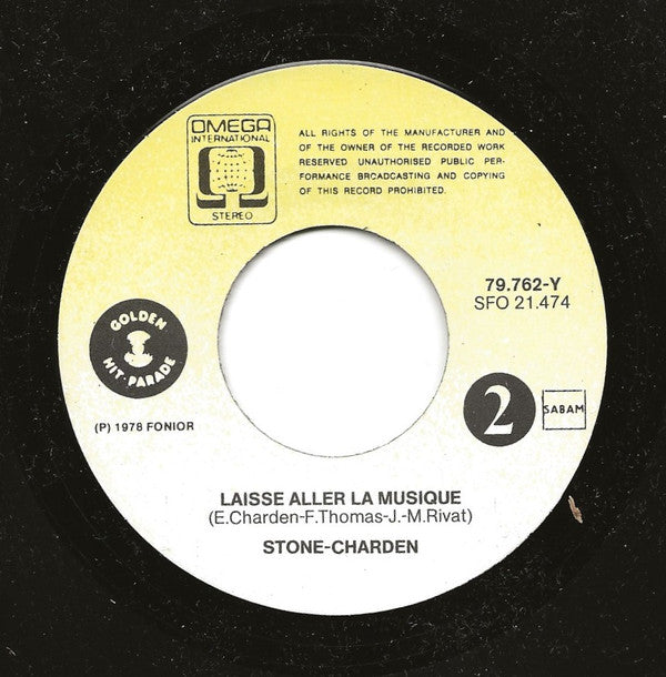 Stone Et Eric Charden : L'Avventura (7", Single, RE)