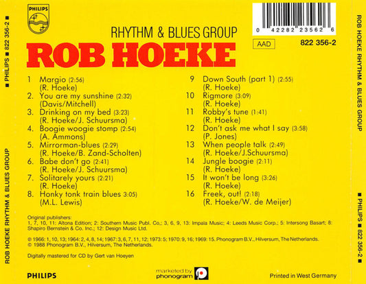 The Rob Hoeke Rhythm & Blues Group : "Rob Hoeke" (CD, Comp)