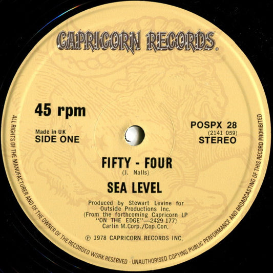 Sea Level : Fifty-Four (12")