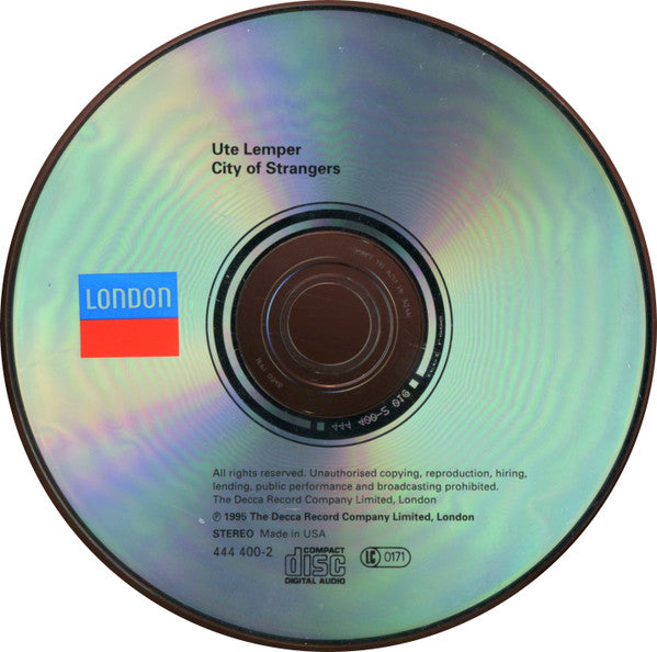 Ute Lemper : City Of Strangers (CD, Album)