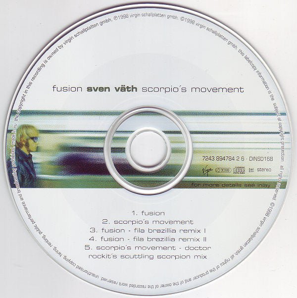 Sven Väth : Fusion / Scorpio's Movement (CD, Single)