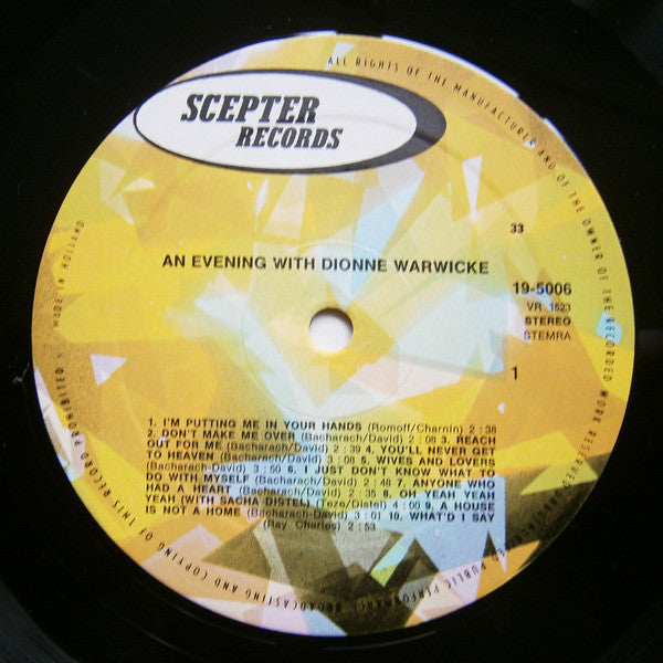 Dionne Warwicke* : An Evening With Dionne Warwicke (2xLP, Album)