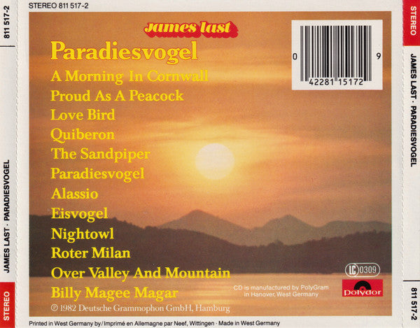 James Last : Paradiesvogel (CD, Album)