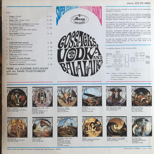Pierre & Vladimir Svetlanoff With The Sania Poustylnikoff Orchestra : Cossacks, Vodka And Balalaika (LP, Album, RE)