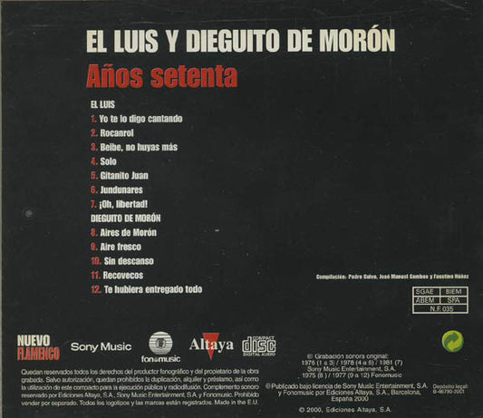 El Luis Y Diego De Moron : Años Setenta (CD, Comp)