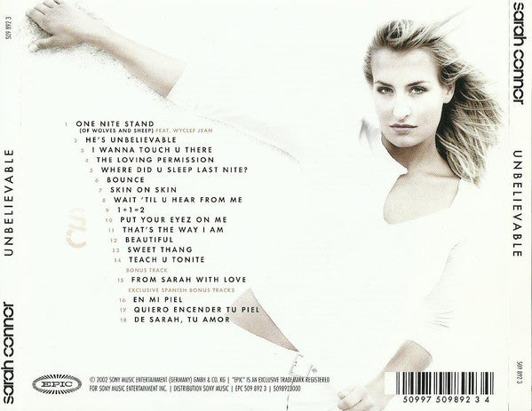 Sarah Connor : Unbelievable (CD, Album)