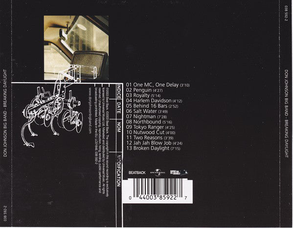 Don Johnson Big Band : Breaking Daylight (CD, Album)