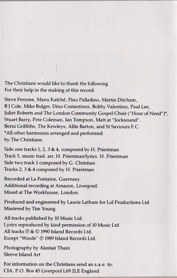 The Christians : Colour (Cass, Album)