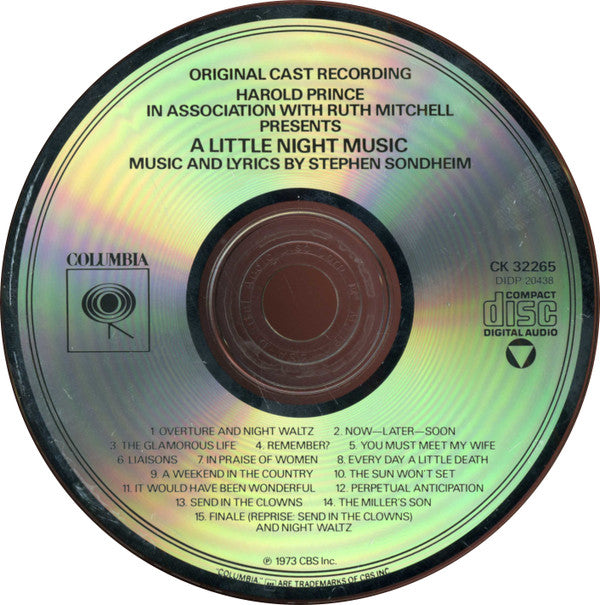 Stephen Sondheim, A Little Night Music Original Broadway Cast, Company : A Little Night Music (Original Cast Recording) (CD, Album, RE, RM)