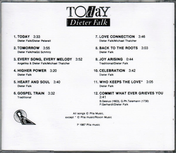 Dieter Falk : Today (CD, Album)