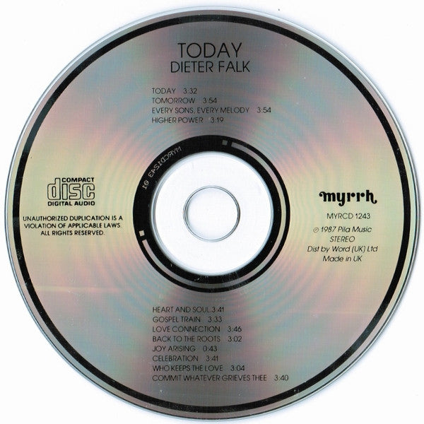 Dieter Falk : Today (CD, Album)