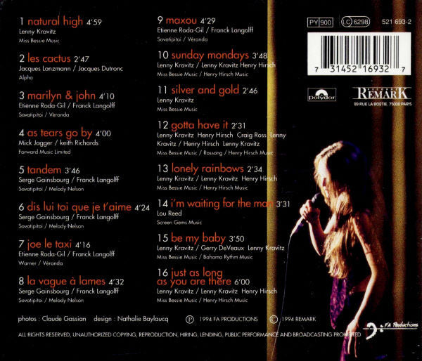 Vanessa Paradis : Live (CD, Album)