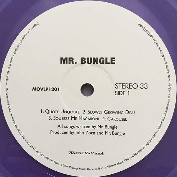 Mr. Bungle : Mr. Bungle (LP, Pur + LP, S/Sided, Etch, Pur + Album, Ltd, Num)