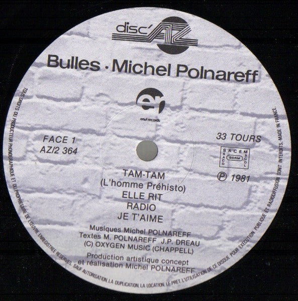 Michel Polnareff : Bulles (LP, Album)