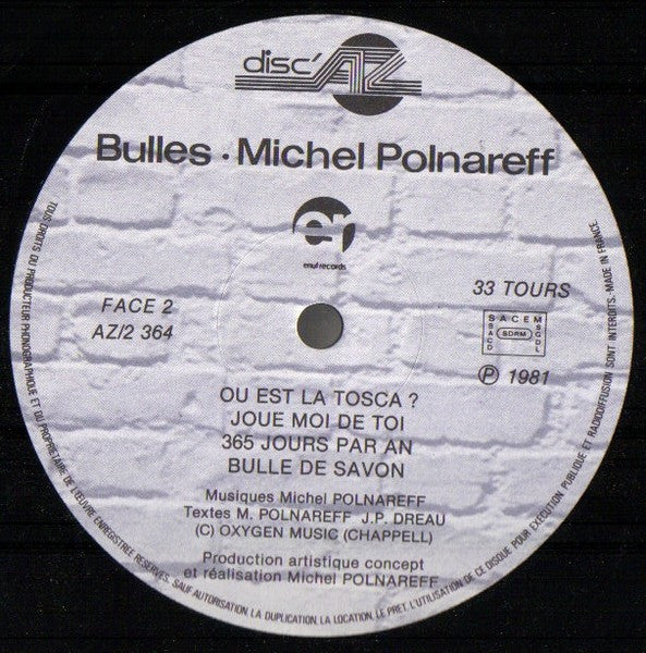 Michel Polnareff : Bulles (LP, Album)