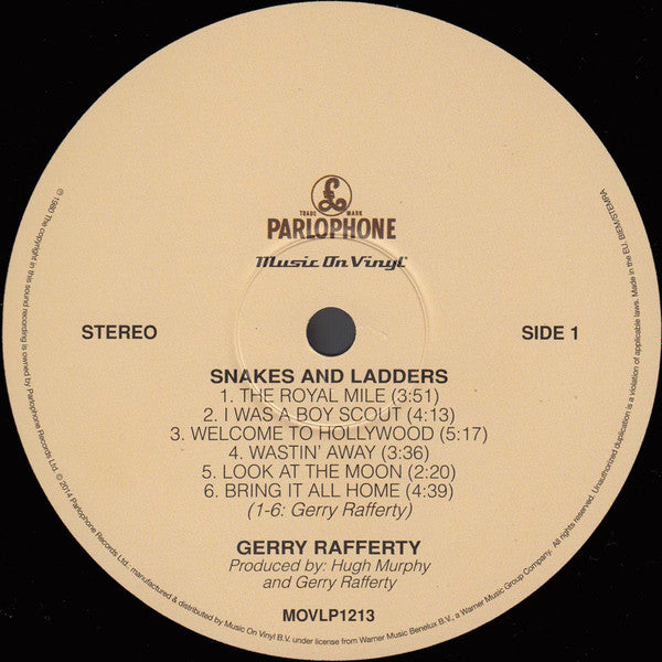 Gerry Rafferty : Snakes And Ladders (LP, Album, RE, 180)