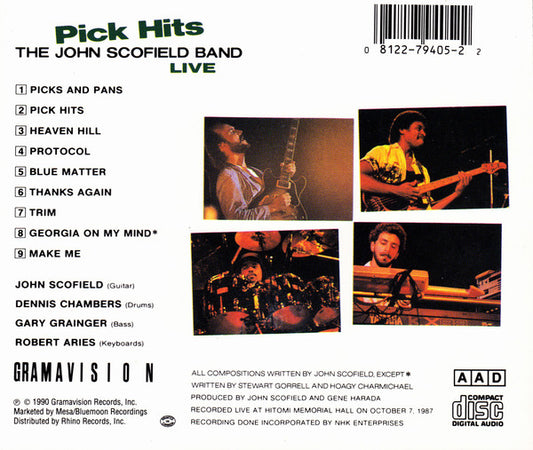 The John Scofield Band : Pick Hits Live (CD, Album, RE)