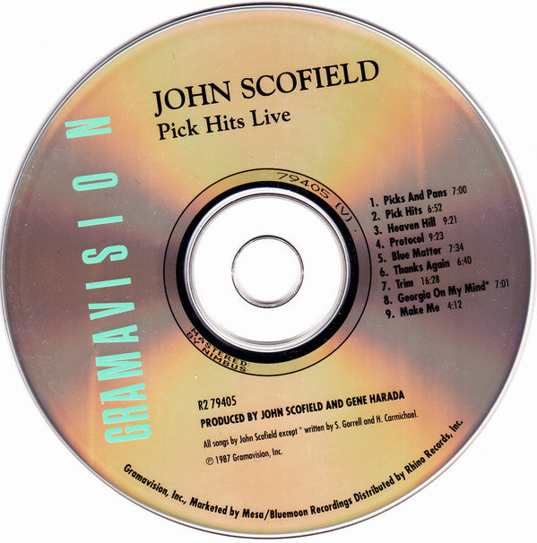 The John Scofield Band : Pick Hits Live (CD, Album, RE)